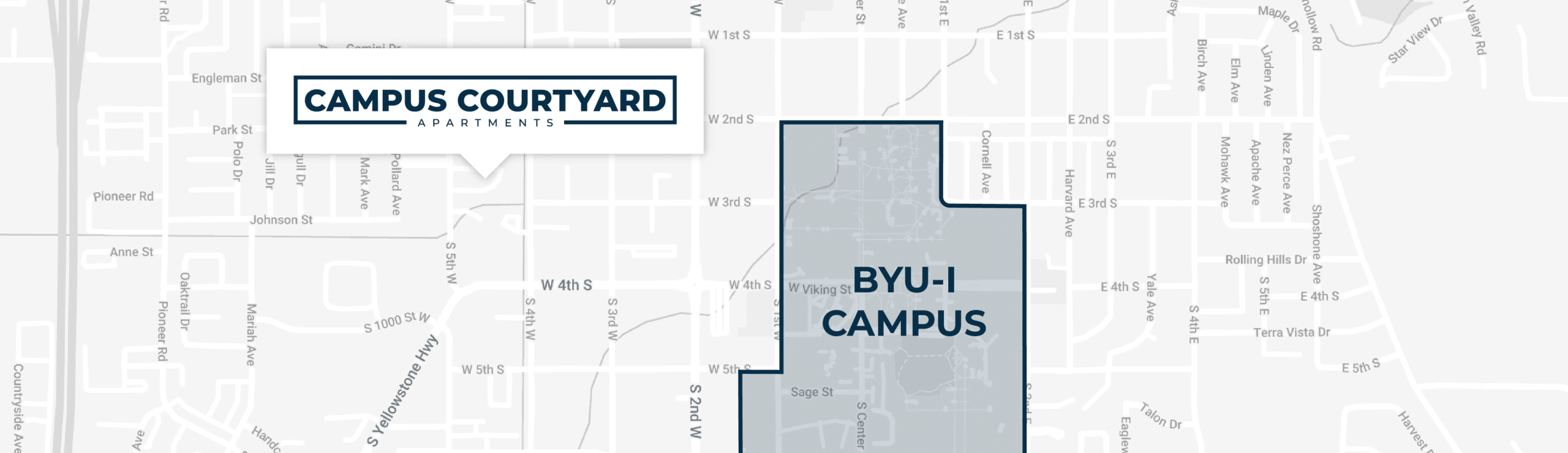 Map of Campus Courtyard & BYU-I Campus