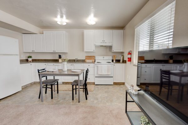 Apartment kitchen and living room